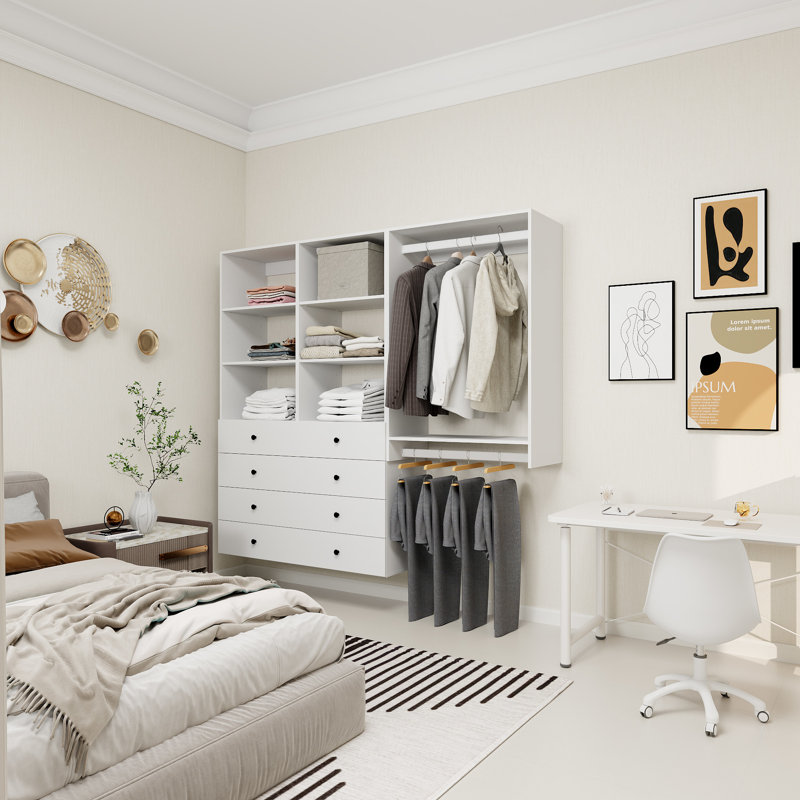 Latitude Run® Berkley 78.74'' Closet System & Reviews | Wayfair